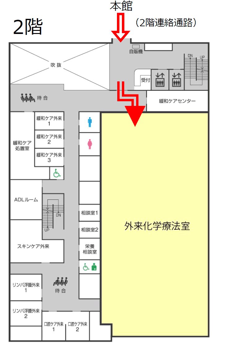 2階本館からの入口
