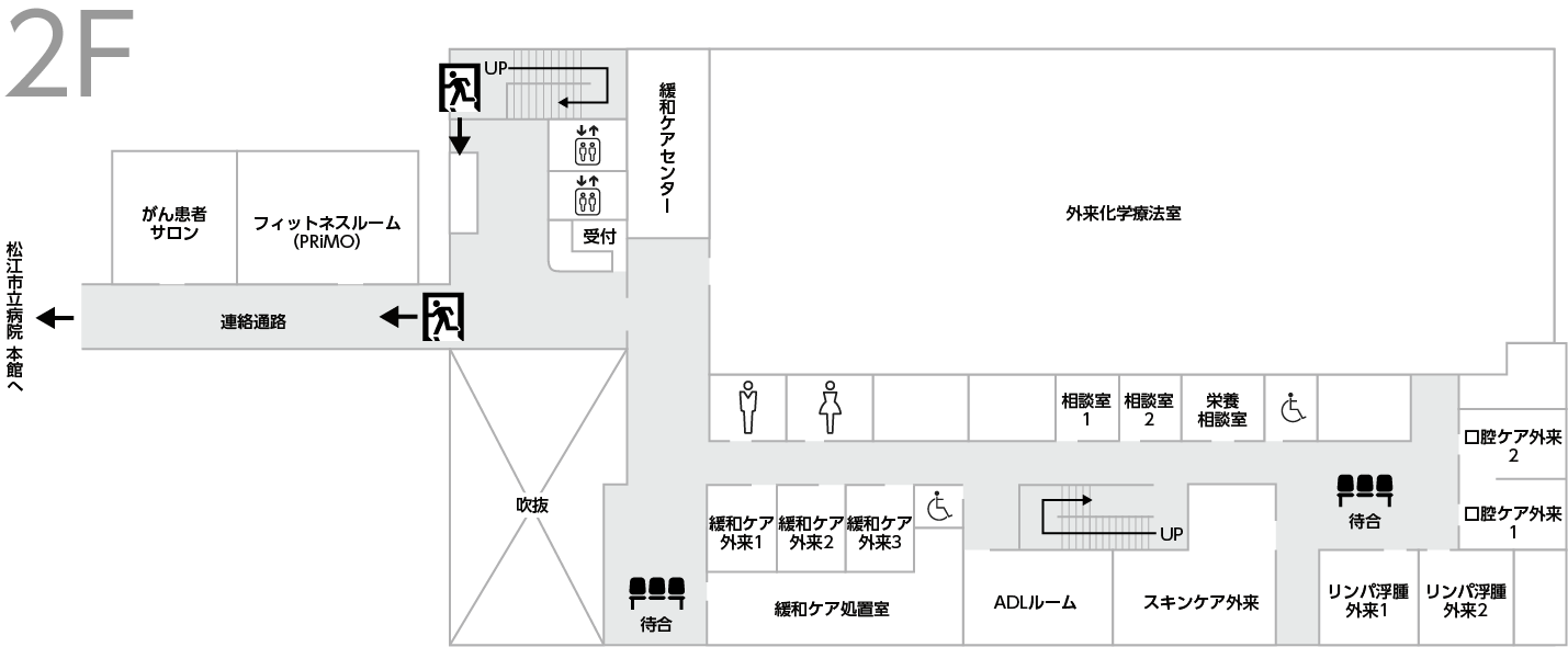 がんセンター2階配置図