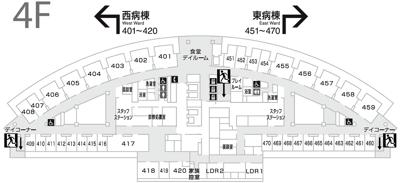 院内4階配置図
