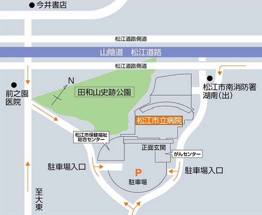 病院拡大地図
